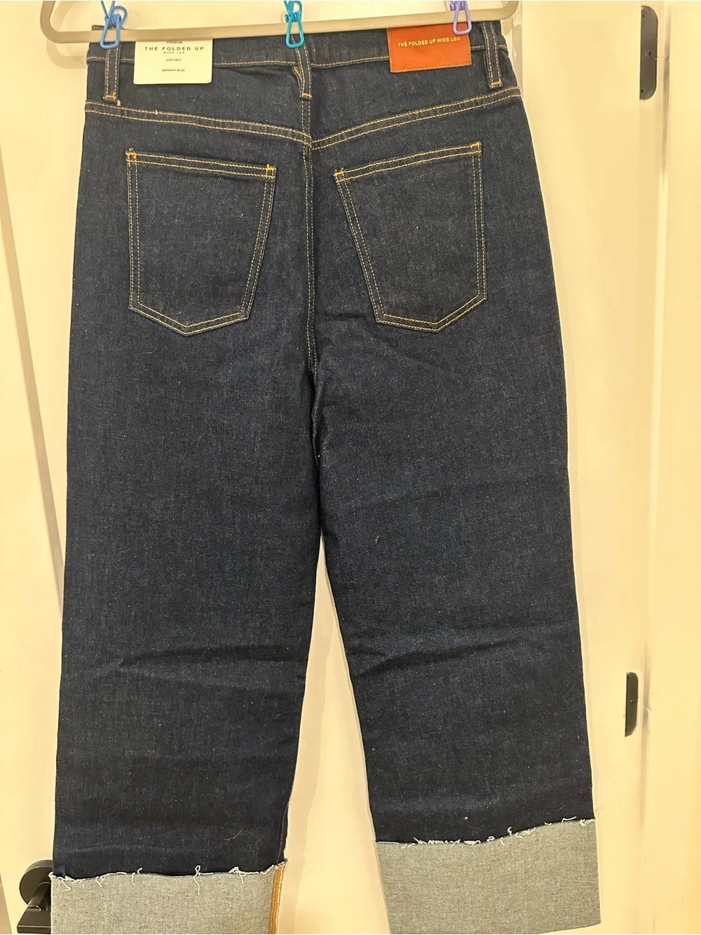Zara Dark Indigo Cuffed Jeans
